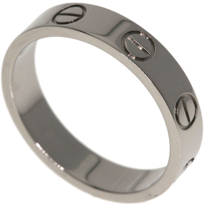 CARTIER mini love ring #47 Ring K18 White Gold Ladies [Used]