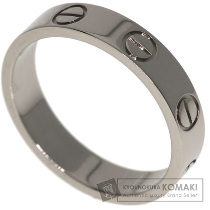 CARTIER mini love ring #47 Ring K18 White Gold Ladies [Used]