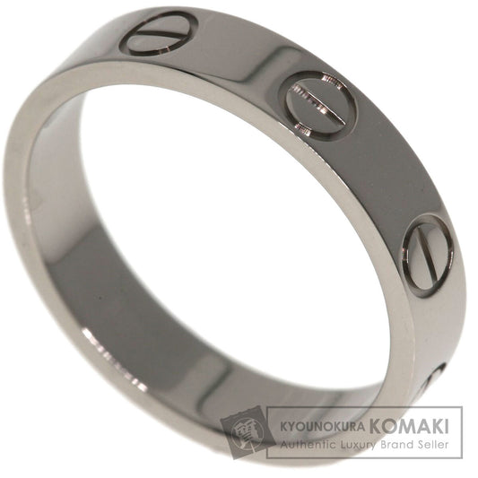 CARTIER mini love ring #47 Ring K18 White Gold Ladies [Used]