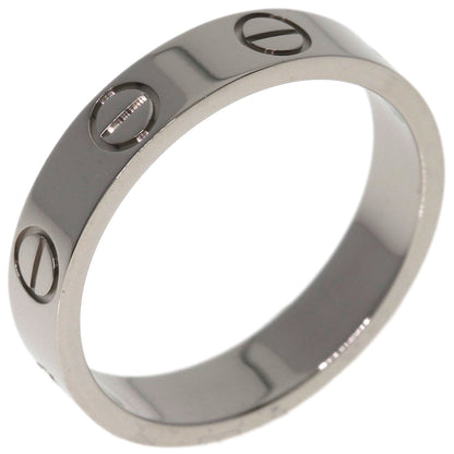 CARTIER mini love ring #47 Ring K18 White Gold Ladies [Used]