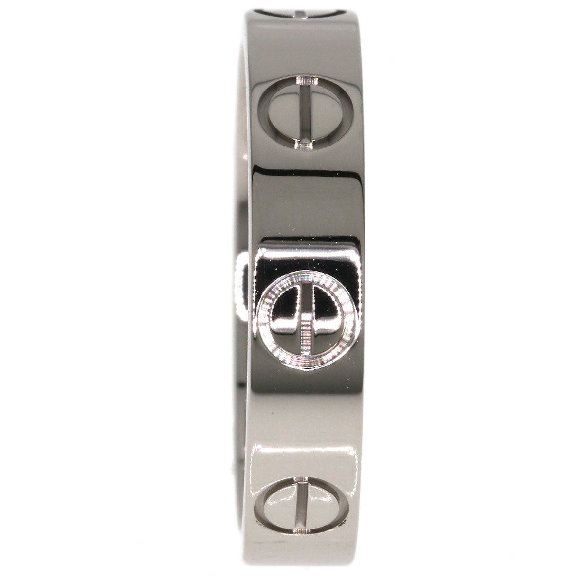 CARTIER mini love ring #47 Ring K18 White Gold Ladies [Used]