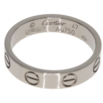 CARTIER mini love ring #47 Ring K18 White Gold Ladies [Used]