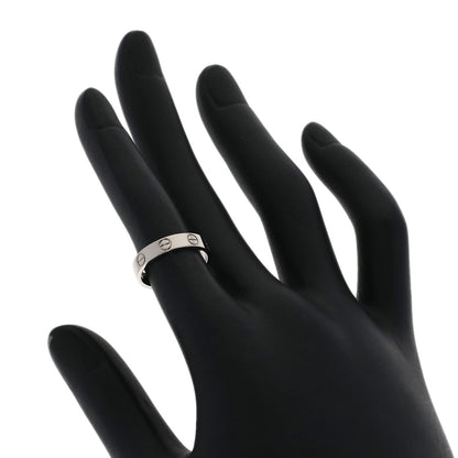 CARTIER mini love ring #47 Ring K18 White Gold Ladies [Used]
