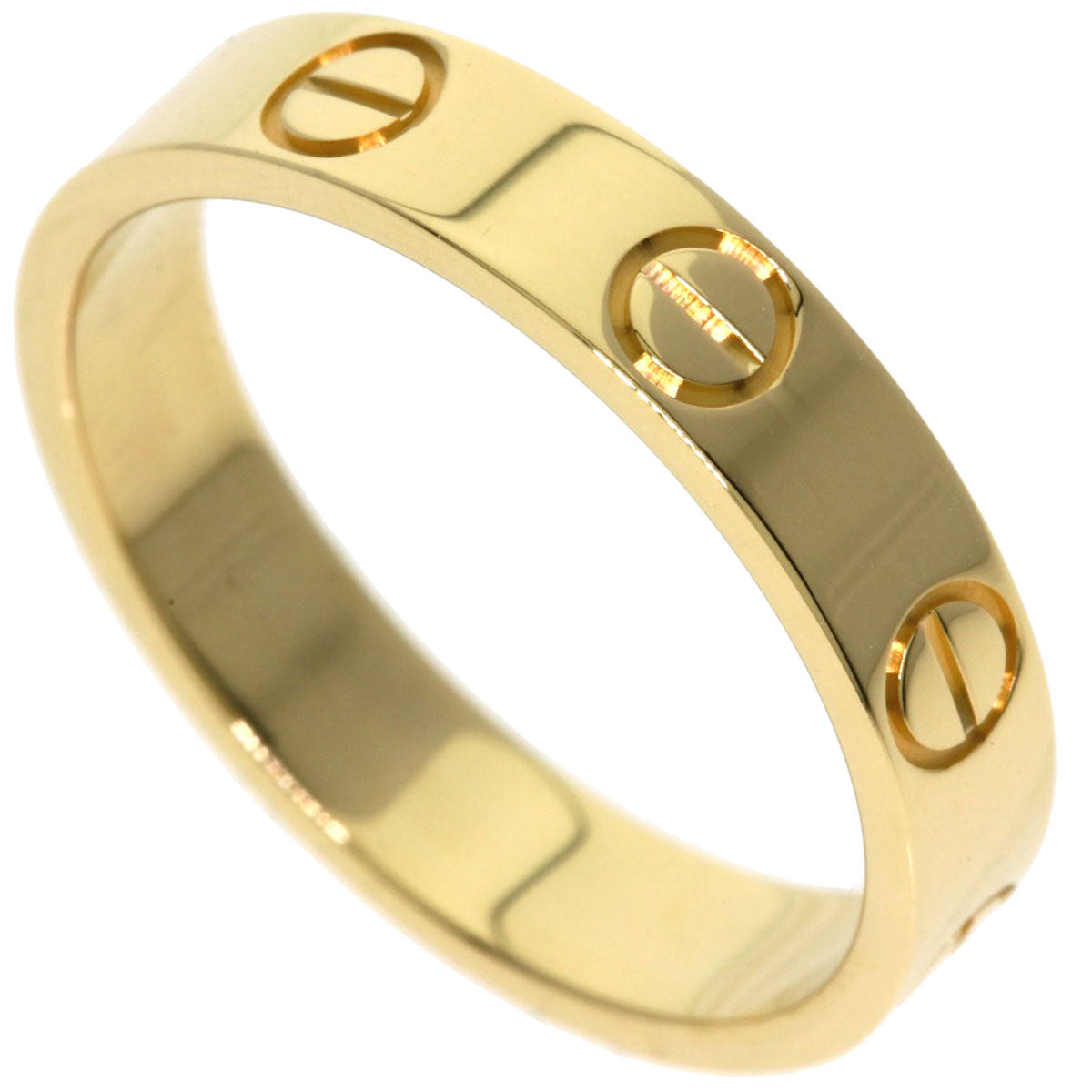 CARTIER mini love ring #49 Ring K18 Yellow Gold Ladies [Used]