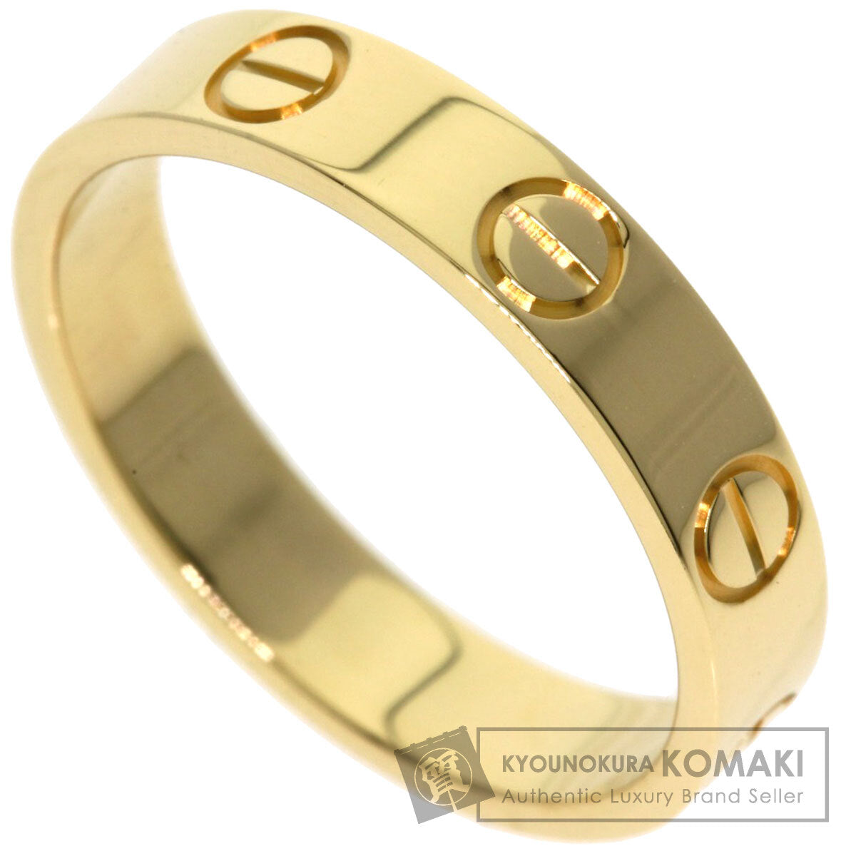 CARTIER mini love ring #49 Ring K18 Yellow Gold Ladies [Used]