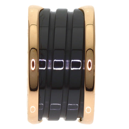 BVLGARI B.zero1 4-band Black ceramic #51 Ring K18 Pink Gold Ladies [Used]