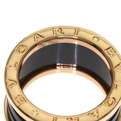 BVLGARI B.zero1 4-band Black ceramic #51 Ring K18 Pink Gold Ladies [Used]