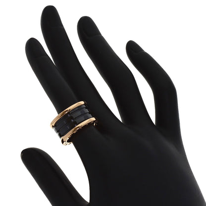 BVLGARI B.zero1 4-band Black ceramic #51 Ring K18 Pink Gold Ladies [Used]
