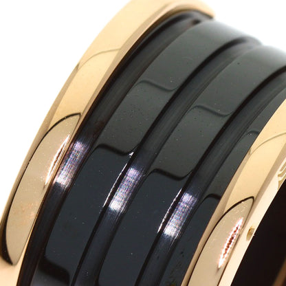 BVLGARI B.zero1 4-band Black ceramic #51 Ring K18 Pink Gold Ladies [Used]