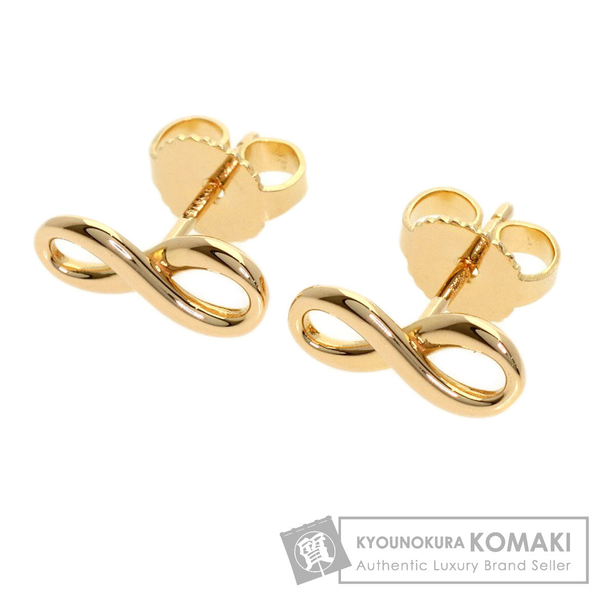 TIFFANY&Co. Infinity earring K18 Pink Gold Ladies [Used]