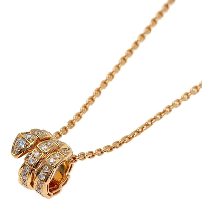 BVLGARI Serpenti Viper Diamond Necklace K18 Pink Gold Ladies [Used]