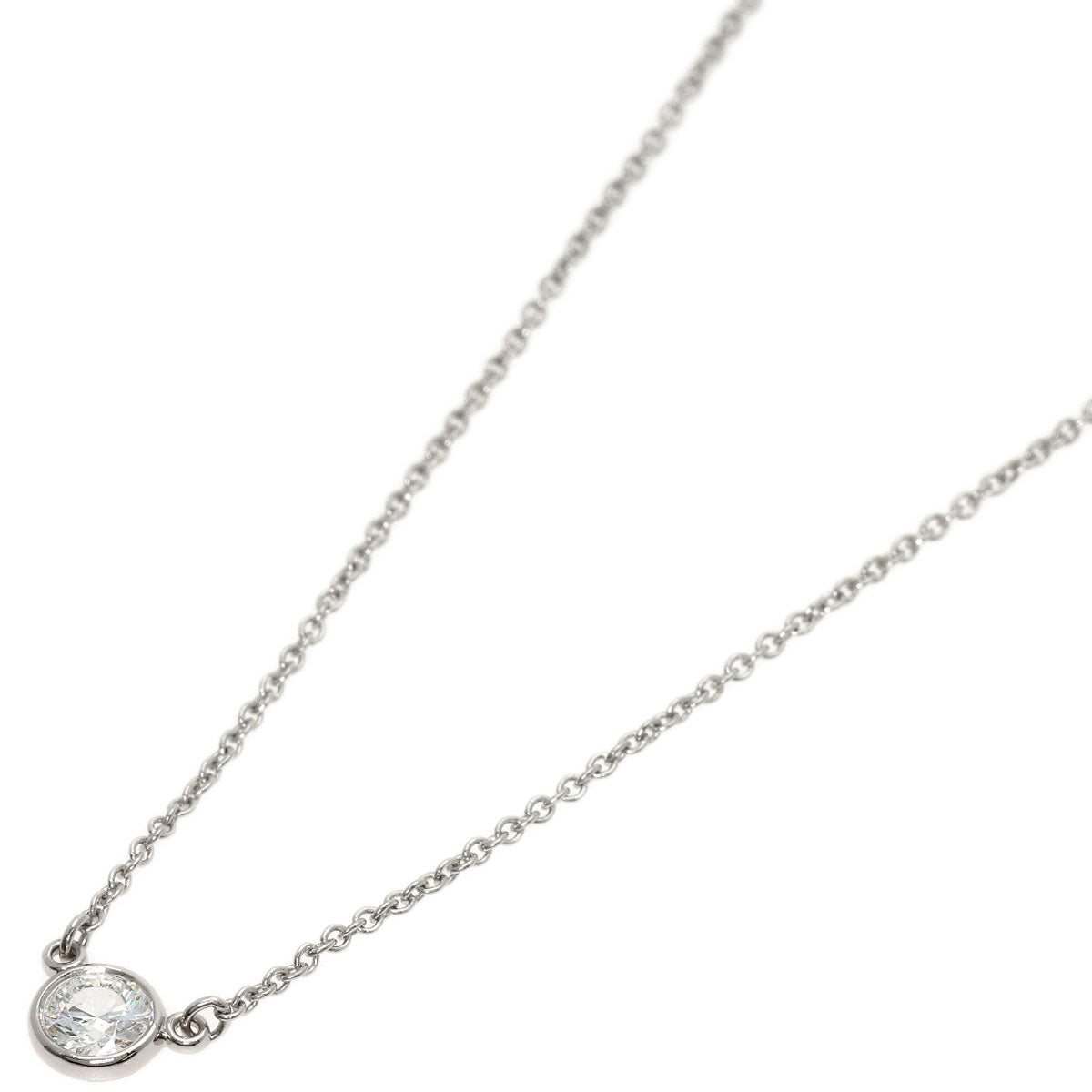TIFFANY&Co. By The Yard Diamond G-VS1-EX Necklace Platinum PT950 Ladies [Used]
