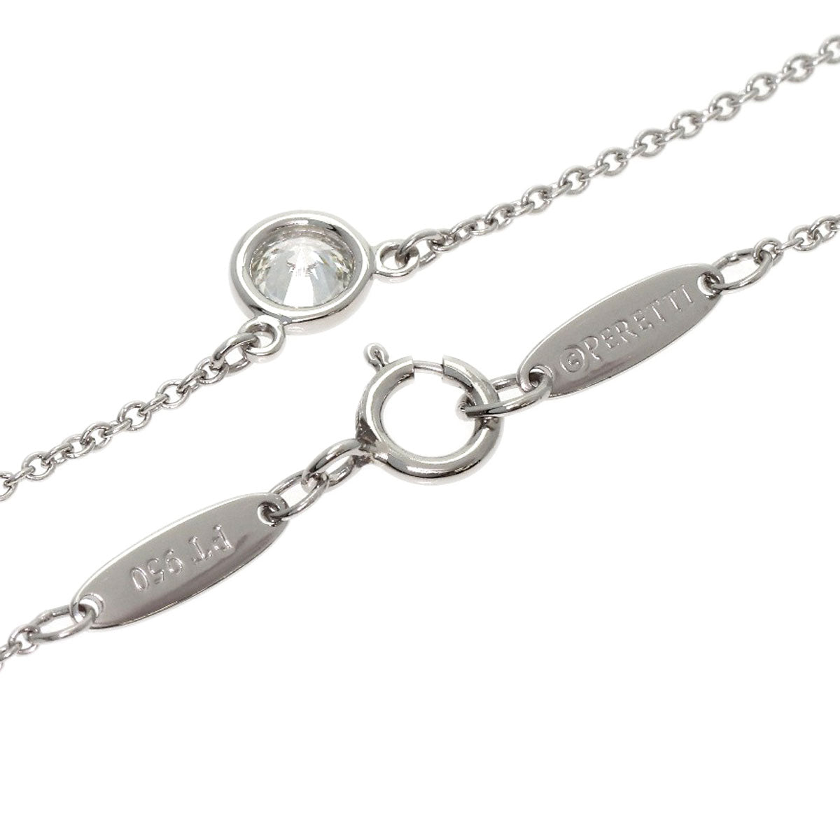 TIFFANY&Co. By The Yard Diamond G-VS1-EX Necklace Platinum PT950 Ladies [Used]