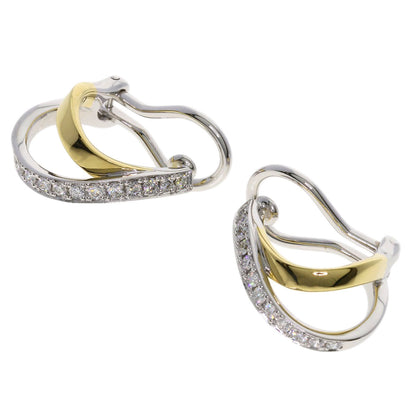 MIKIMOTO Diamond Earring K18 White Gold 18K Yellow GoldLadies [Used]