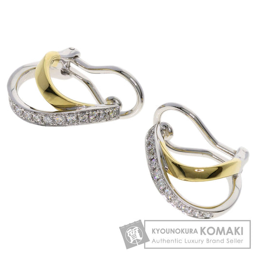 MIKIMOTO Diamond Earring K18 White Gold 18K Yellow GoldLadies [Used]