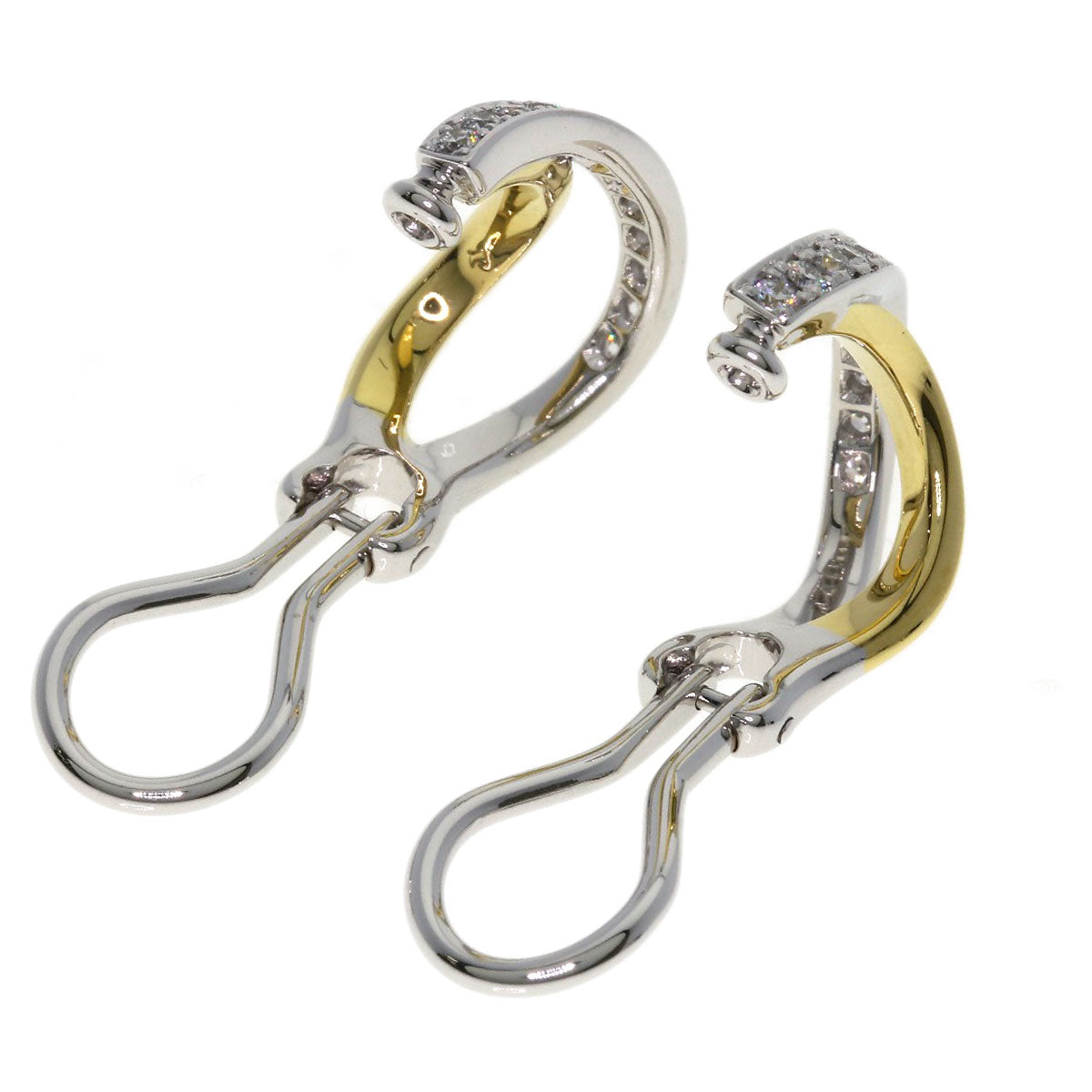 MIKIMOTO Diamond Earring K18 White Gold 18K Yellow GoldLadies [Used]