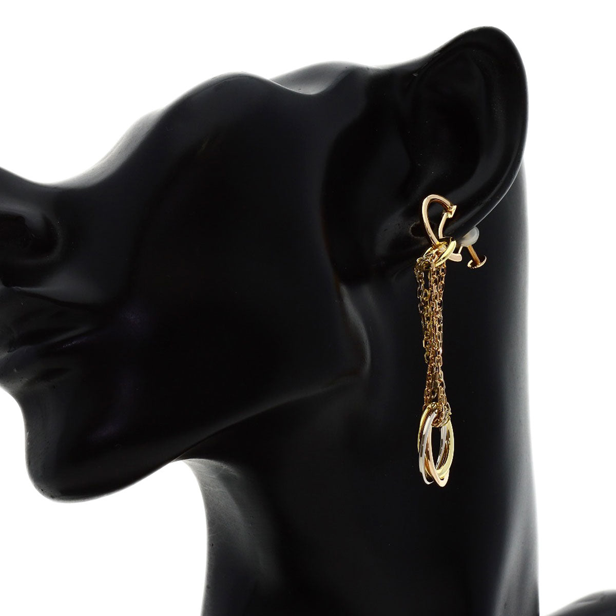 CARTIER Trinity Long Earring K18 Yellow Gold K18 White GoldLadies [Used]