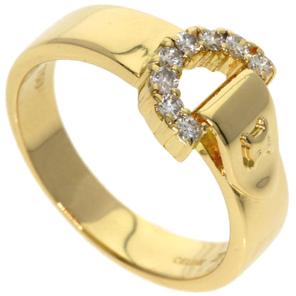 CELINE Belt motif Diamond Ring K18 Yellow Gold Ladies [Used]