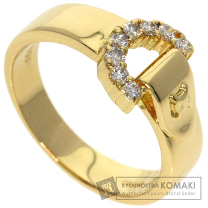 CELINE Belt motif Diamond Ring K18 Yellow Gold Ladies [Used]