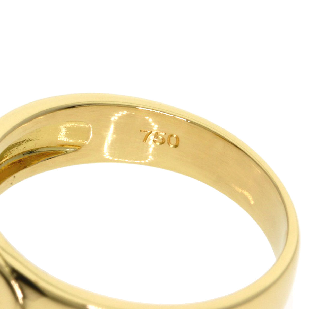 CELINE Belt motif Diamond Ring K18 Yellow Gold Ladies [Used]