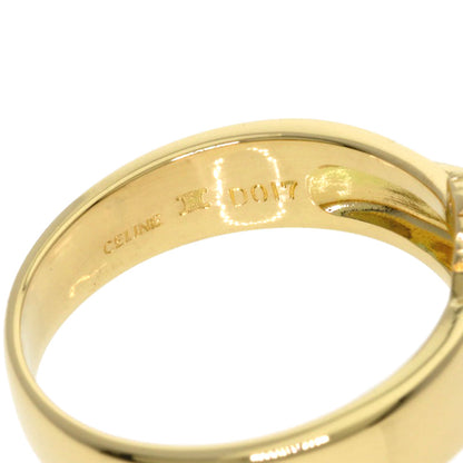 CELINE Belt motif Diamond Ring K18 Yellow Gold Ladies [Used]