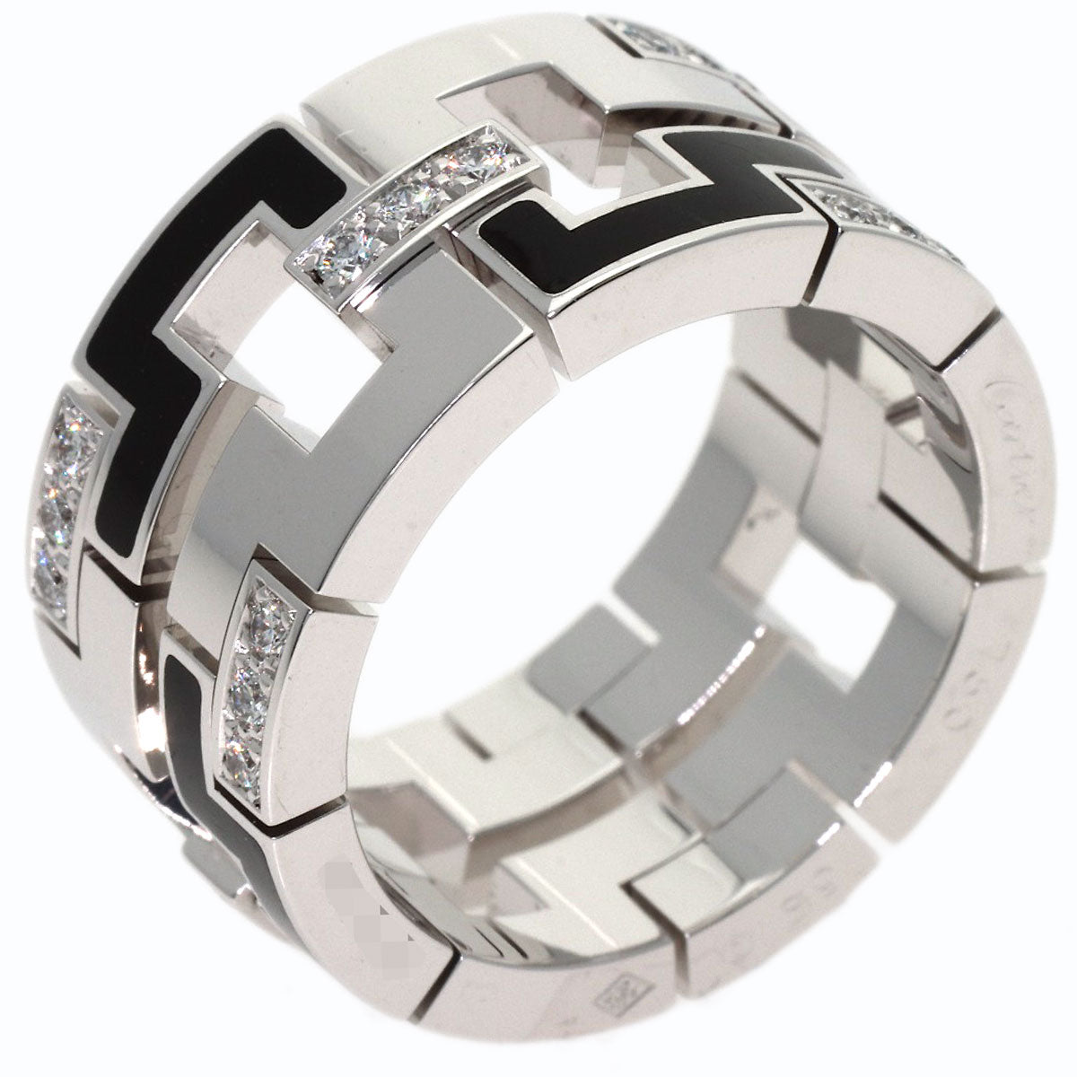 CARTIER Dragon Padlock Diamond #56 Ring K18 White Gold Ladies [Used]