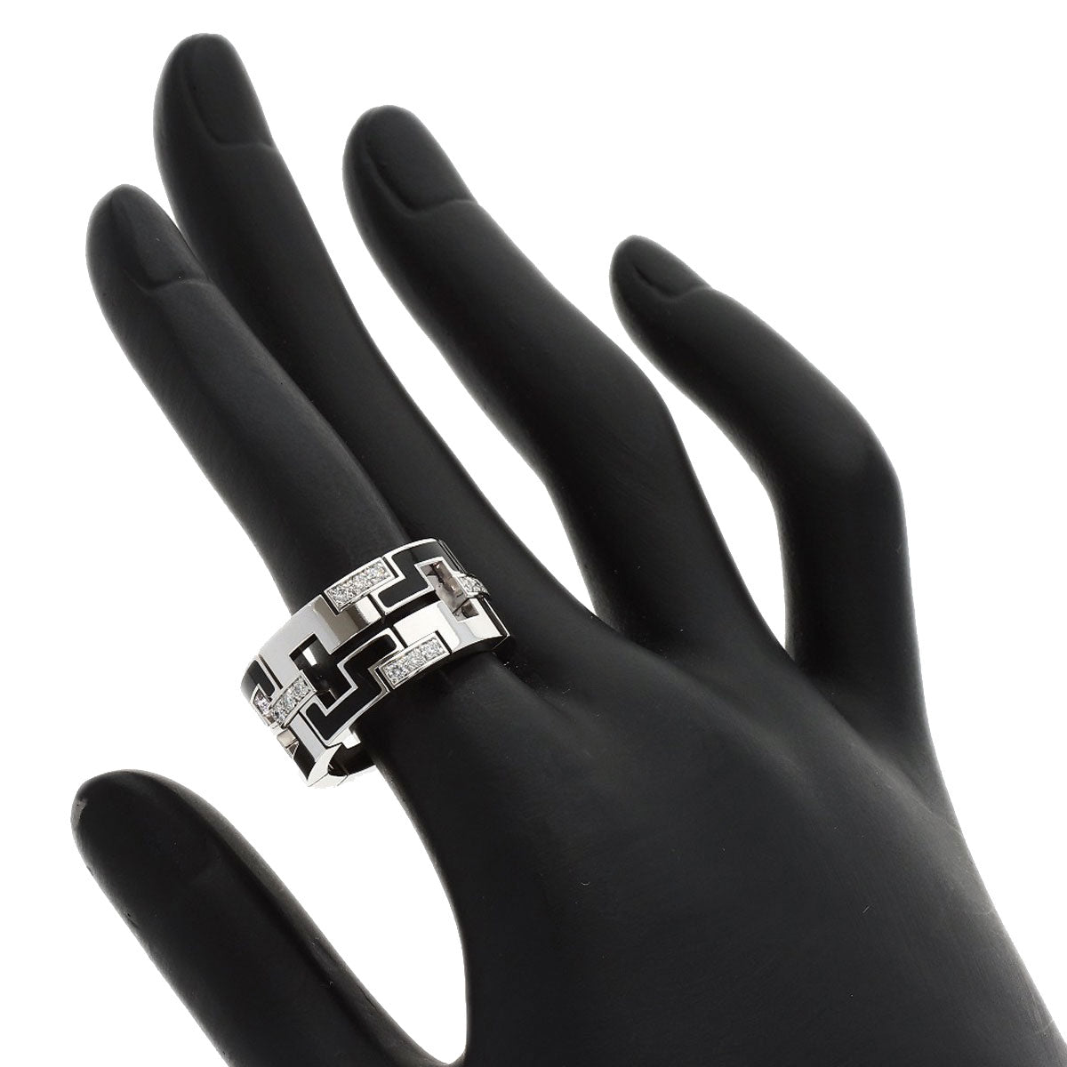 CARTIER Dragon Padlock Diamond #56 Ring K18 White Gold Ladies [Used]