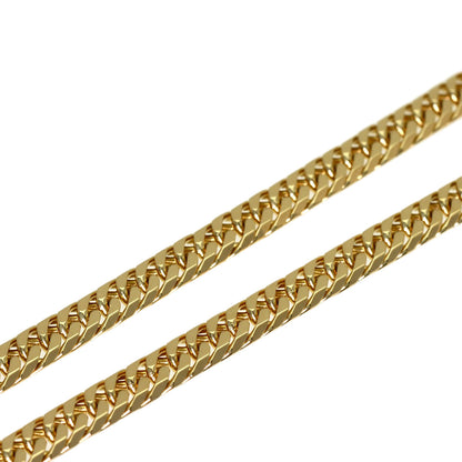 Curb chain Kihei W6 side Necklace K18 Yellow Gold 30.2g　Ladies