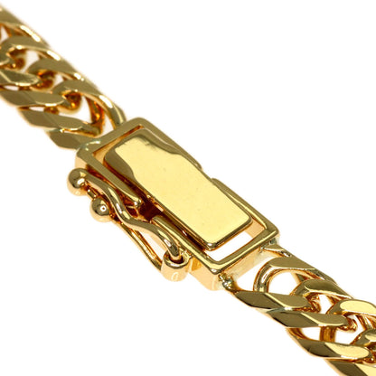Curb chain Kihei W6 side Necklace K18 Yellow Gold 30.2g　Ladies