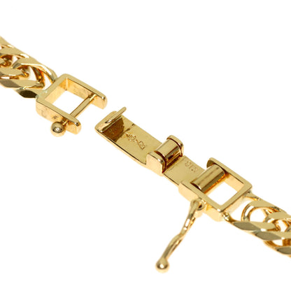 Curb chain Kihei W6 side Necklace K18 Yellow Gold 30.2g　Ladies