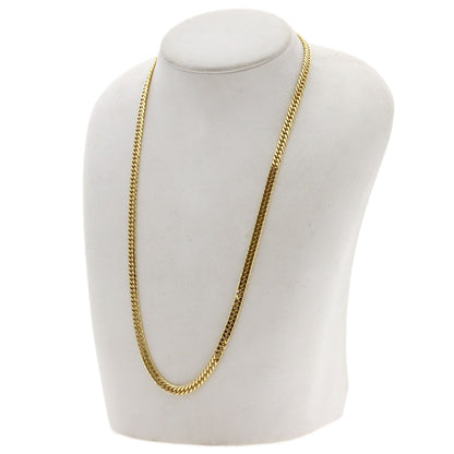 Curb chain Kihei W6 side Necklace K18 Yellow Gold 30.2g　Ladies