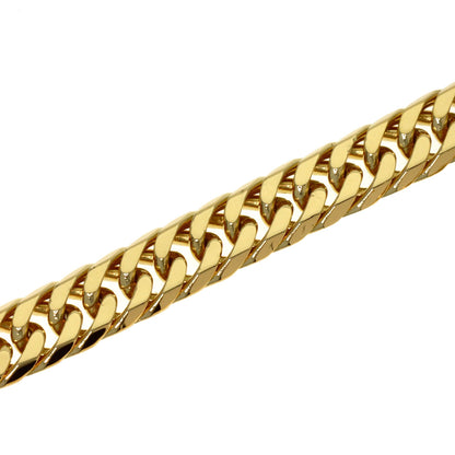 Curb chain Kihei W6 side Necklace K18 Yellow Gold 30.2g　Ladies