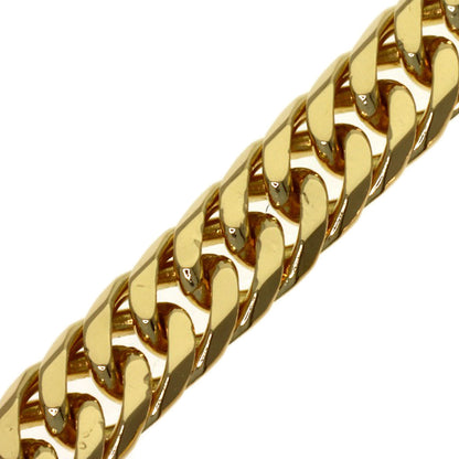 Curb chain Kihei W6 side Necklace K18 Yellow Gold 30.2g　Ladies