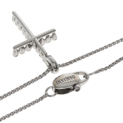 Damiani Mystery Cross Diamond Necklace K18 White Gold Ladies [Used]