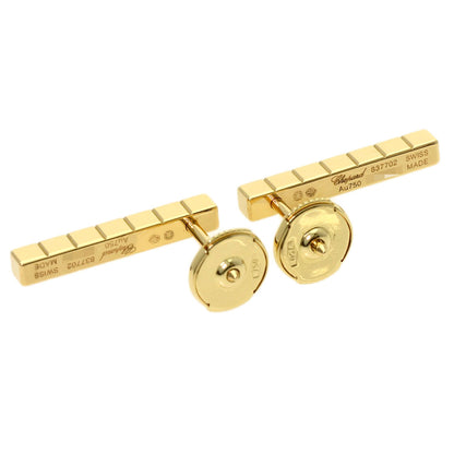 Chopard Ice Cube Half Set Diamond 837702 earring K18 Yellow Gold Ladies [Used]