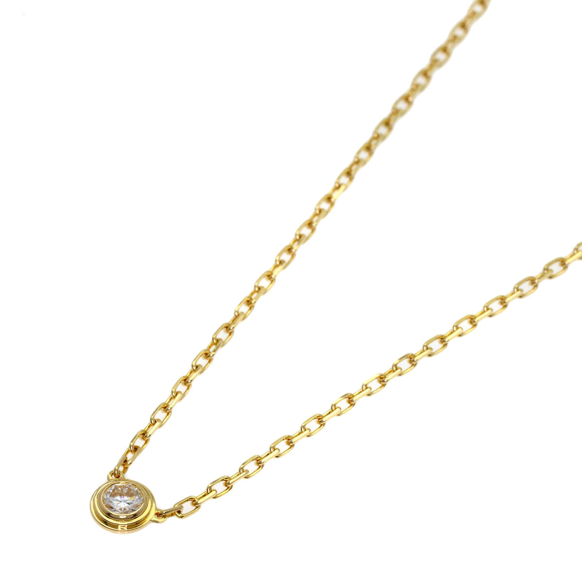 CARTIER Diamant Léger SM Diamond Necklace K18 Yellow Gold Ladies [Used]
