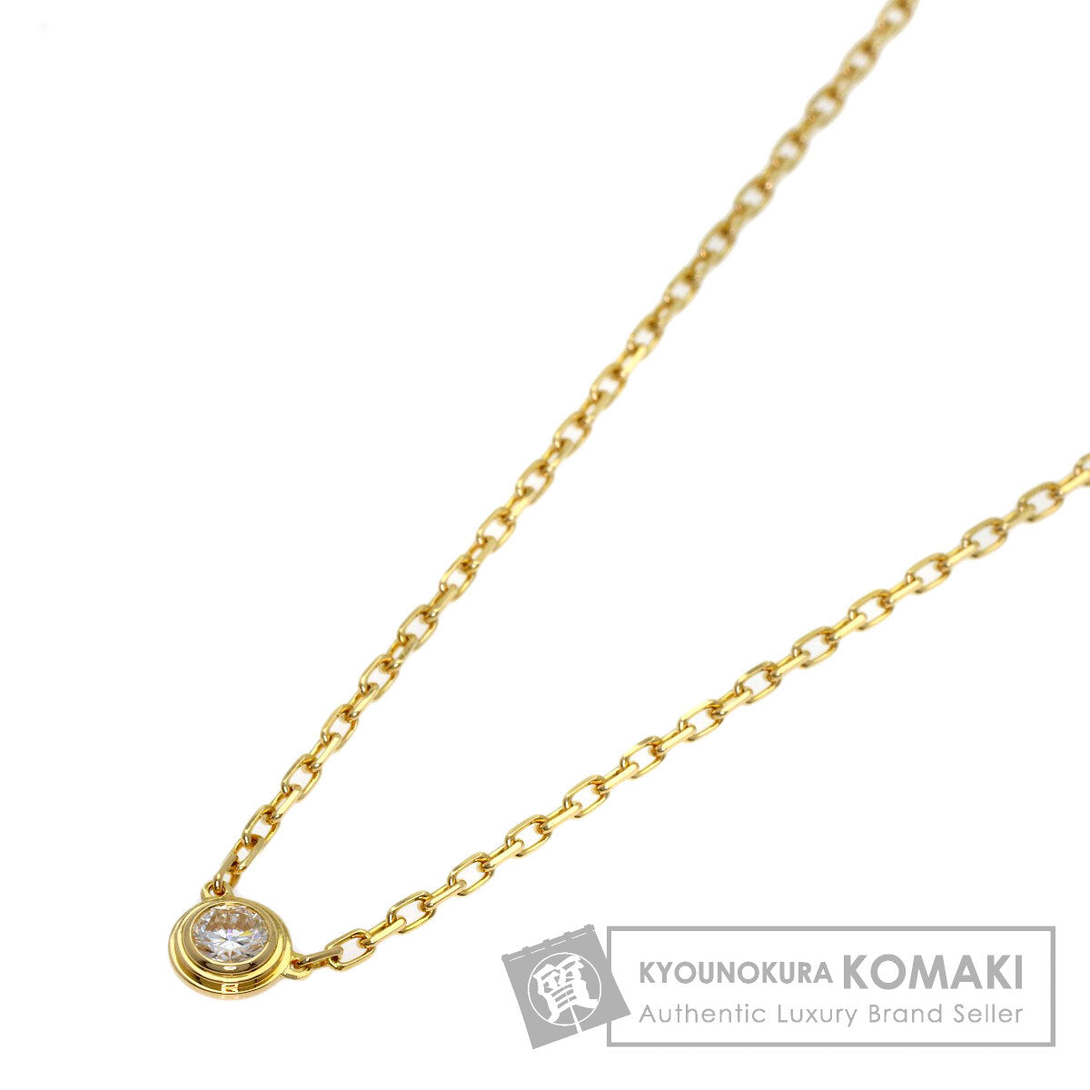 CARTIER Diamant Léger SM Diamond Necklace K18 Yellow Gold Ladies [Used]