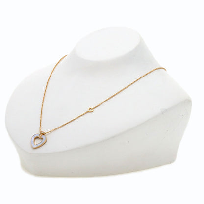 FRED Pretty Woman Onyx White Shell Diamond Necklace K18 Pink Gold Ladies [Used]
