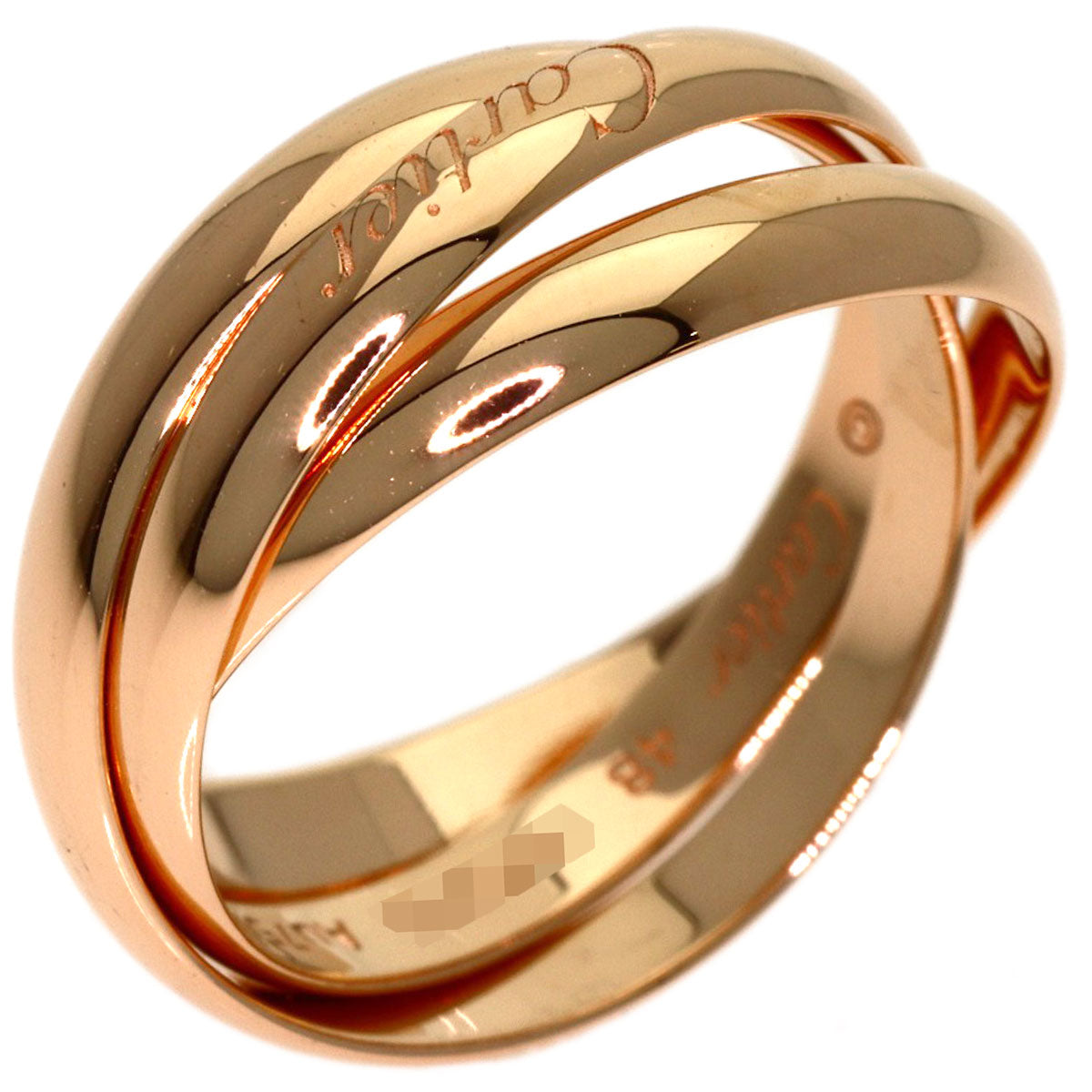 CARTIER Trinity SM #48 Current Ring K18 Pink Gold Ladies [Used]