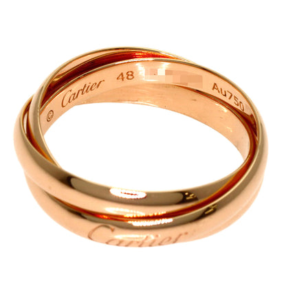 CARTIER Trinity SM #48 Current Ring K18 Pink Gold Ladies [Used]