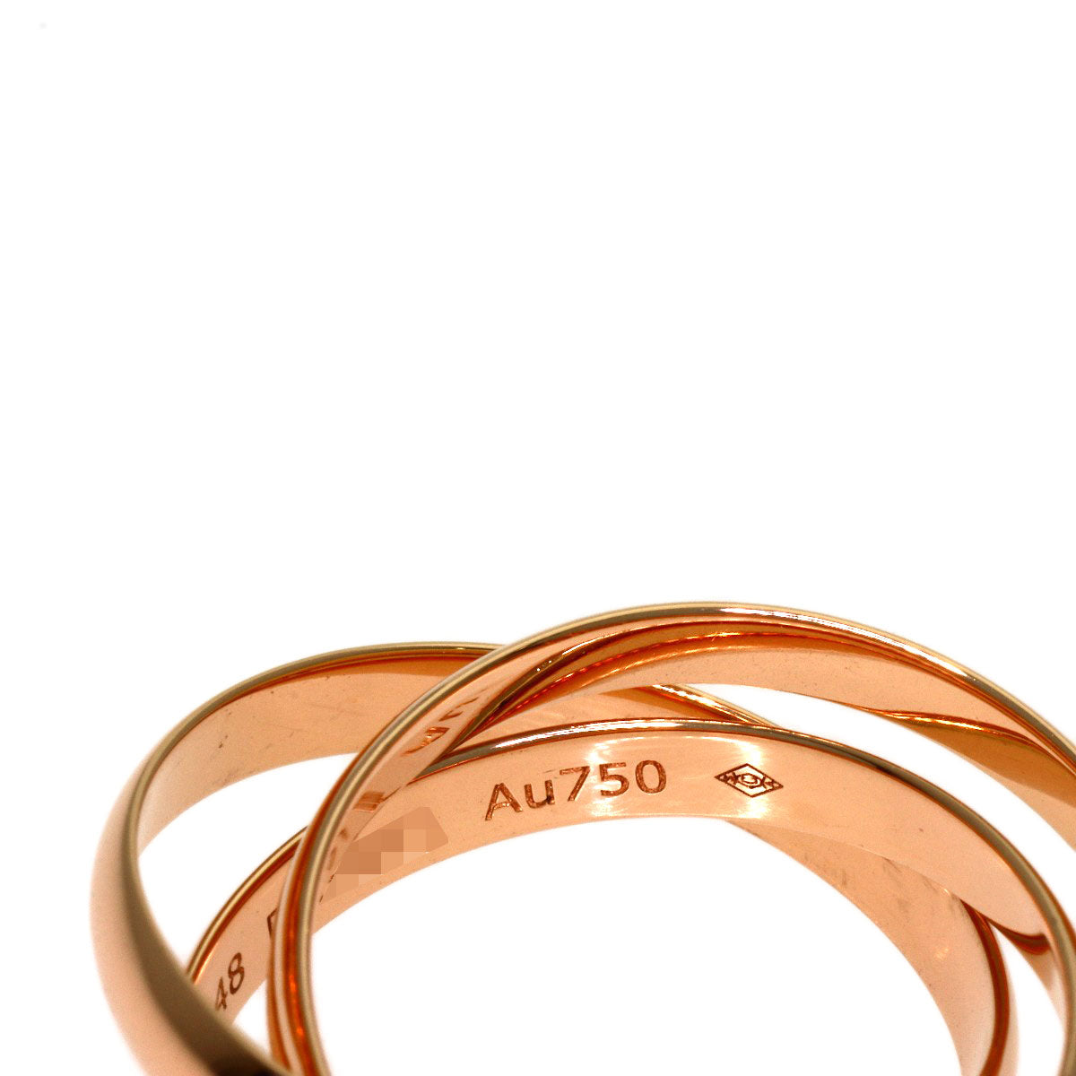 CARTIER Trinity SM #48 Current Ring K18 Pink Gold Ladies [Used]