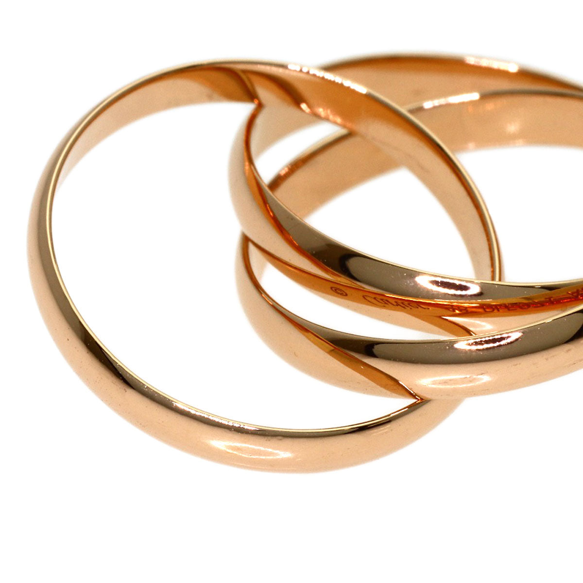 CARTIER Trinity SM #48 Current Ring K18 Pink Gold Ladies [Used]