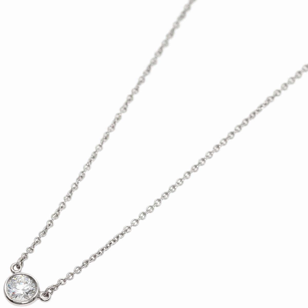 TIFFANY&Co. By The Yard Diamond H-VS1-EX Necklace Platinum PT950 Ladies [Used]