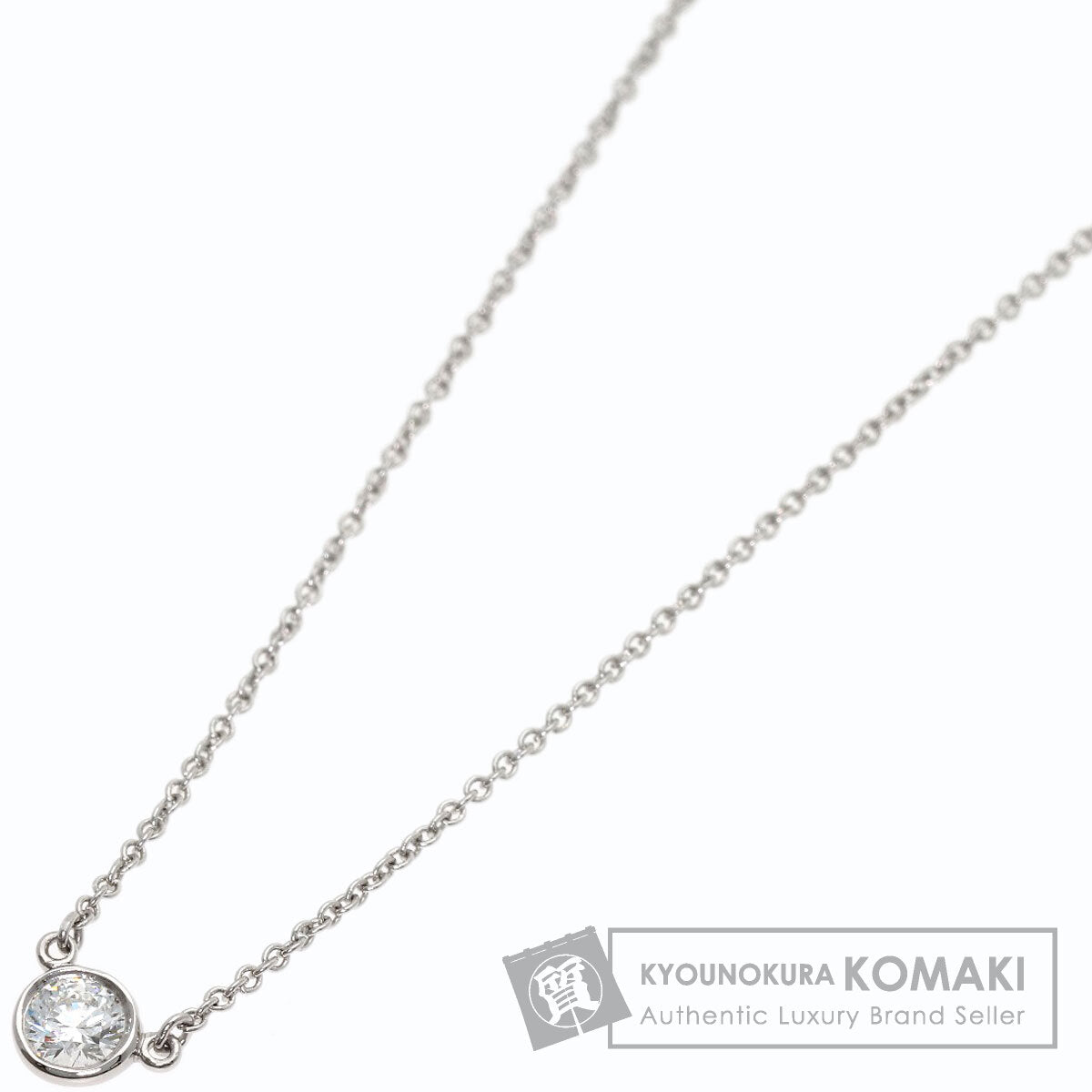 TIFFANY&Co. By The Yard Diamond H-VS1-EX Necklace Platinum PT950 Ladies [Used]