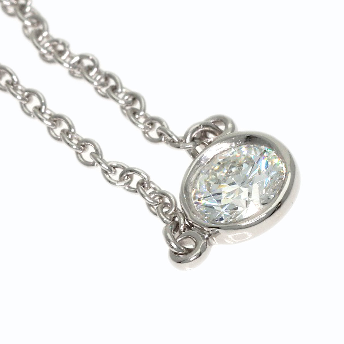 TIFFANY&Co. By The Yard Diamond H-VS1-EX Necklace Platinum PT950 Ladies [Used]