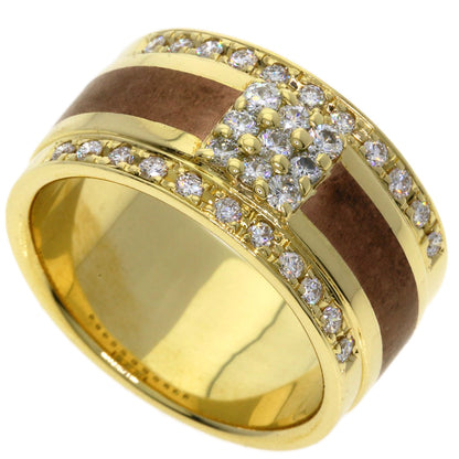 0.63ct Diamond, Red Copper, Yumiko Yamazaki Ring K18 Yellow Gold 15.4g　Ladies