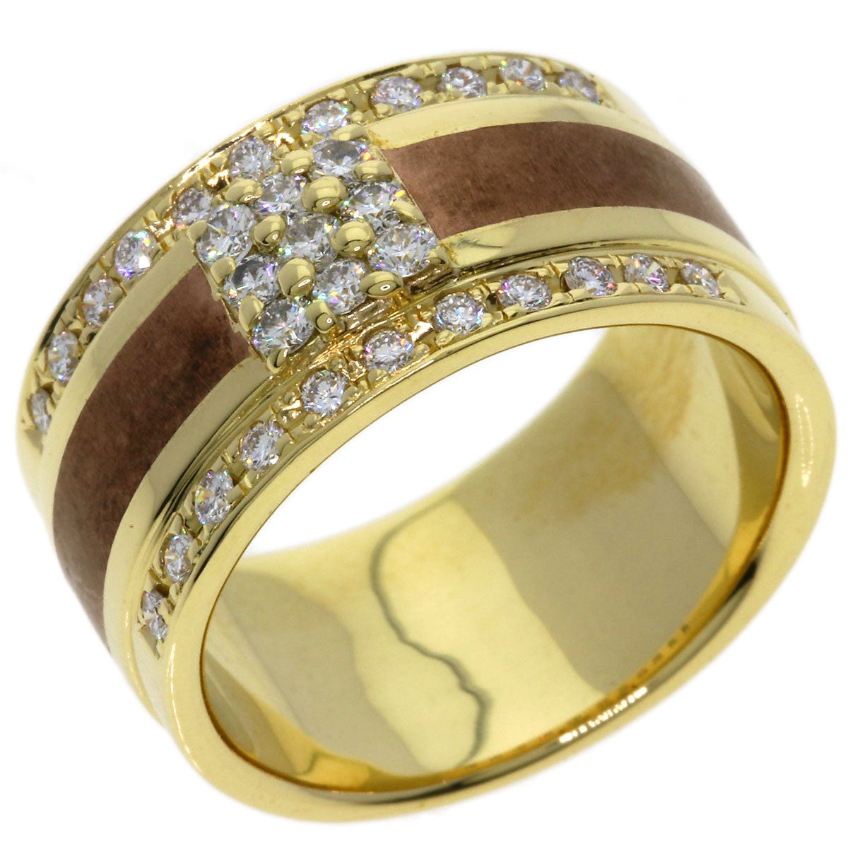 0.63ct Diamond, Red Copper, Yumiko Yamazaki Ring K18 Yellow Gold 15.4g　Ladies