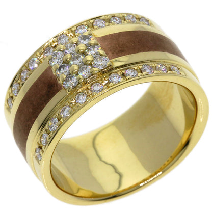 0.63ct Diamond, Red Copper, Yumiko Yamazaki Ring K18 Yellow Gold 15.4g　Ladies