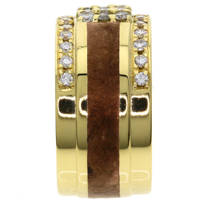 0.63ct Diamond, Red Copper, Yumiko Yamazaki Ring K18 Yellow Gold 15.4g　Ladies