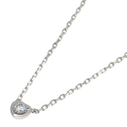 CARTIER Diamant Léger Heart SM Diamond Necklace K18 White Gold Ladies [Used]